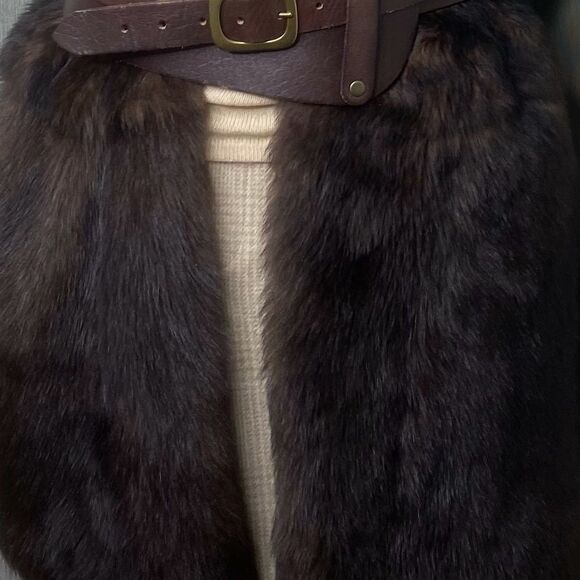 Ralph Lauren Sable Brown Lamb Shearling Vest - Picture 7 of 14